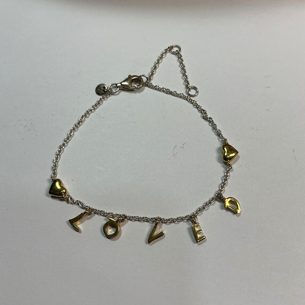 Authentic Pandora Loved Script Sterling Silver Ad… - image 1